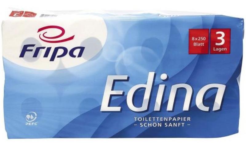 Fripa Edina Toilettenpapier 3-lagig 72 Rollen